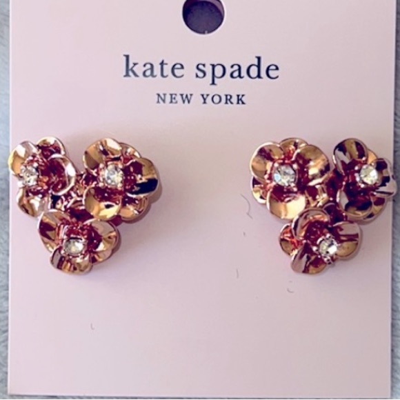 New Kate Spade Shine On Rose Gold Earrings - Picture 9 of 14